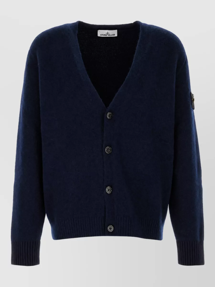 Stone Island alpaca-blend v-neck cardigan