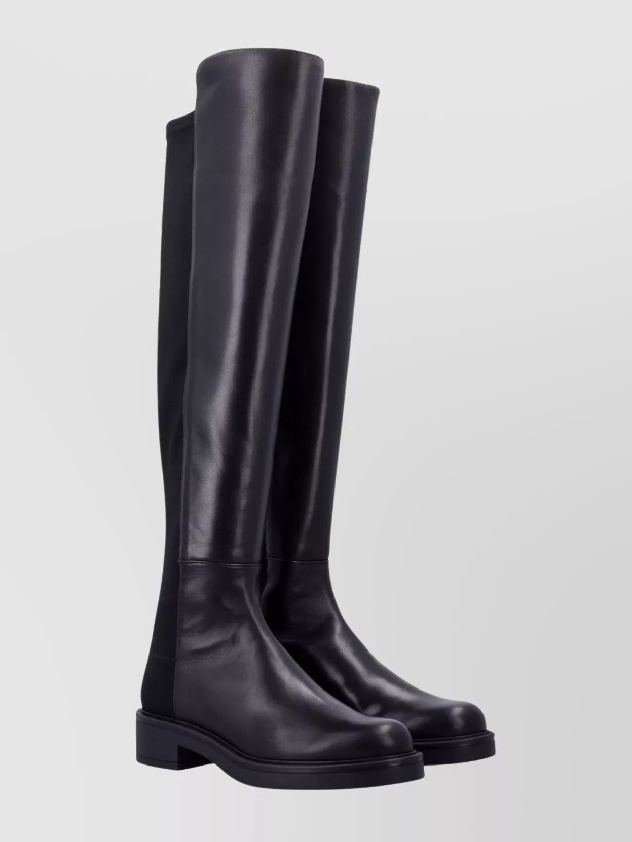 Stuart Weitzman Knee-high Leather Block Heel Boot