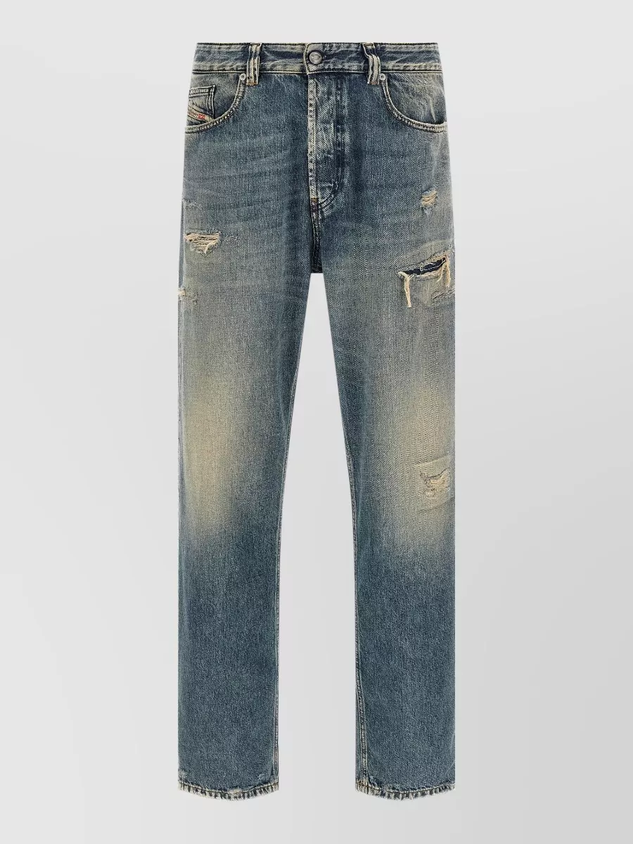Diesel denim mid-rise tapered jeans