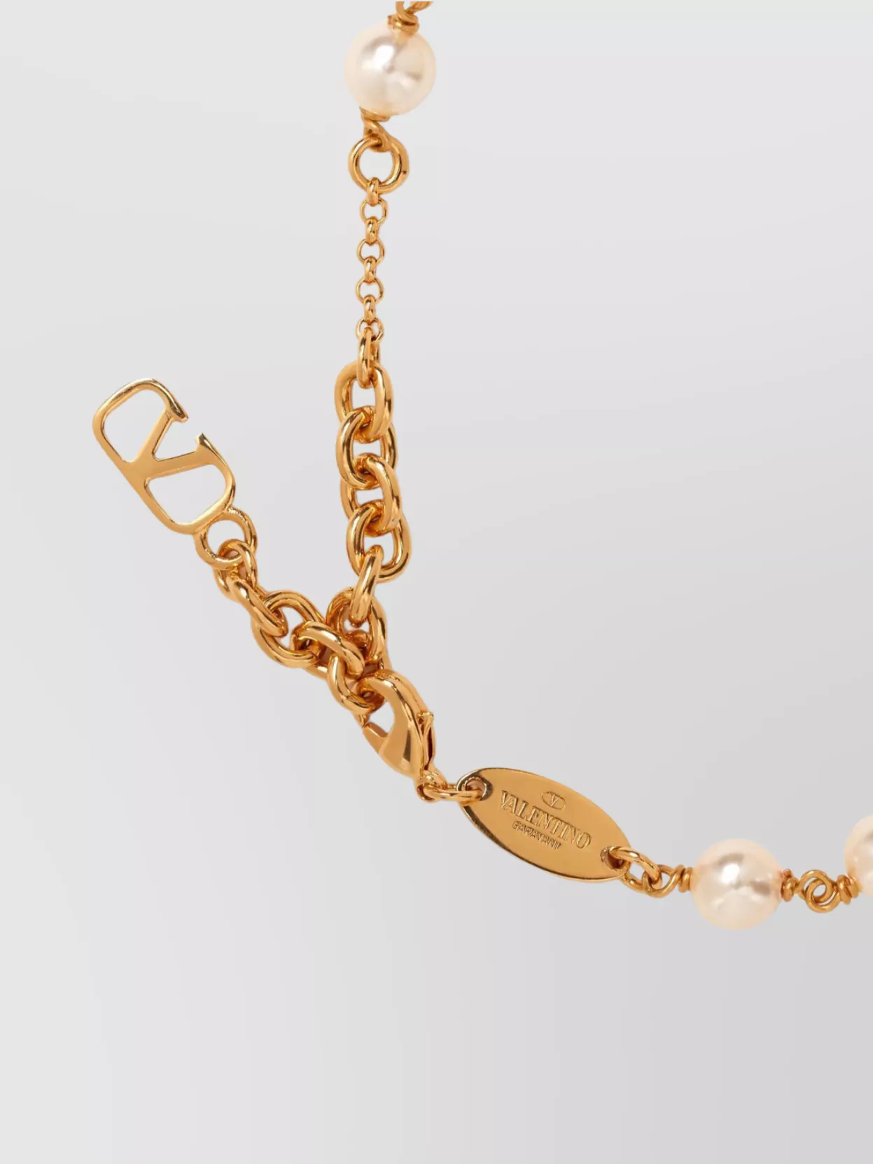 Valentino Garavani Signature Bracelet With Adjustable Pearl Embellishments