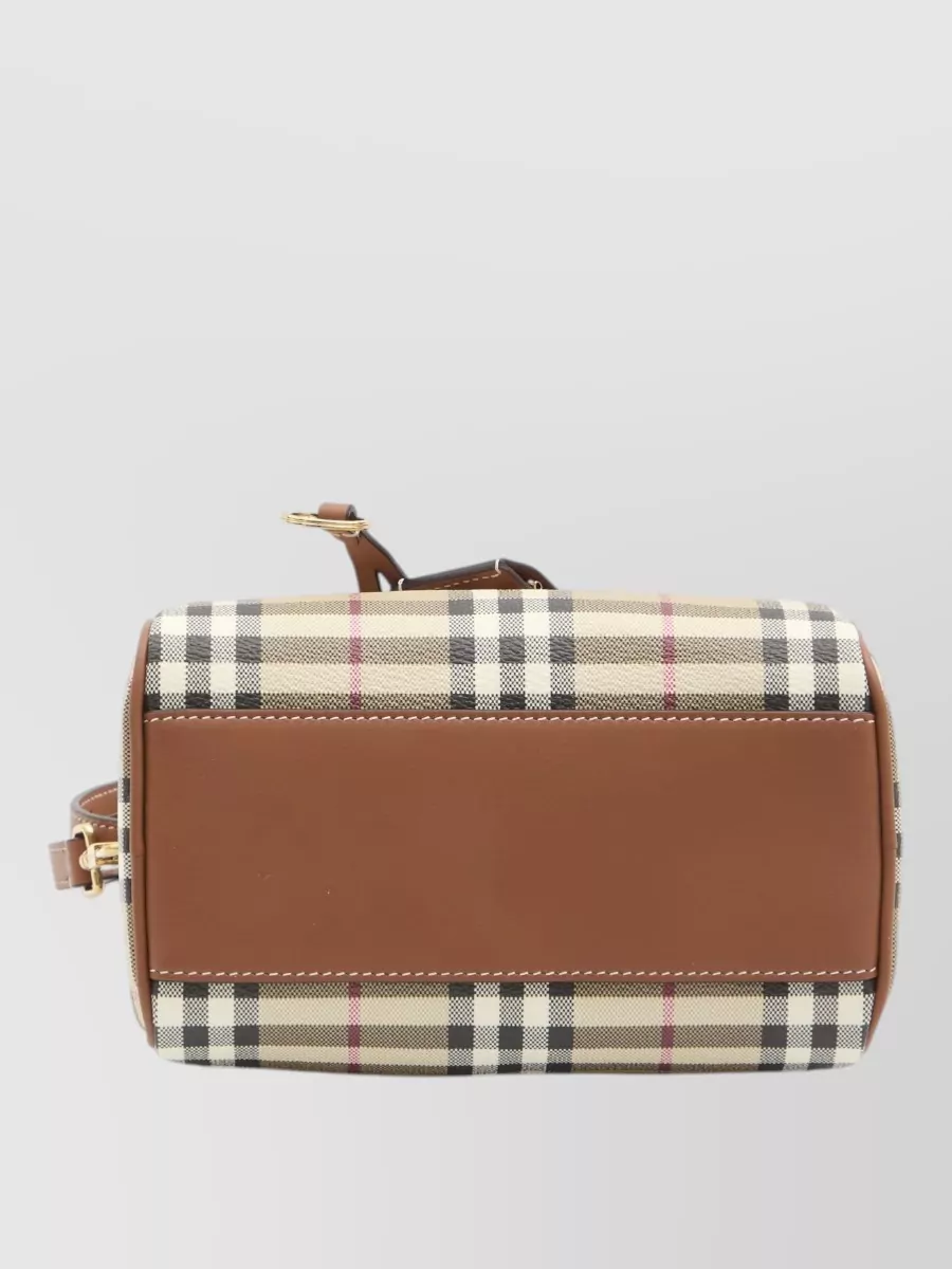 Burberry Mini Bowling Check Coated Canvas Mini Bag
