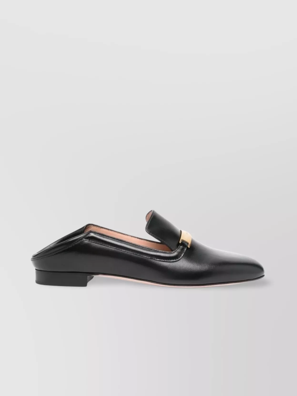 Shop Bally Loafers With Gold-tone Hardware And Stacked Heel
