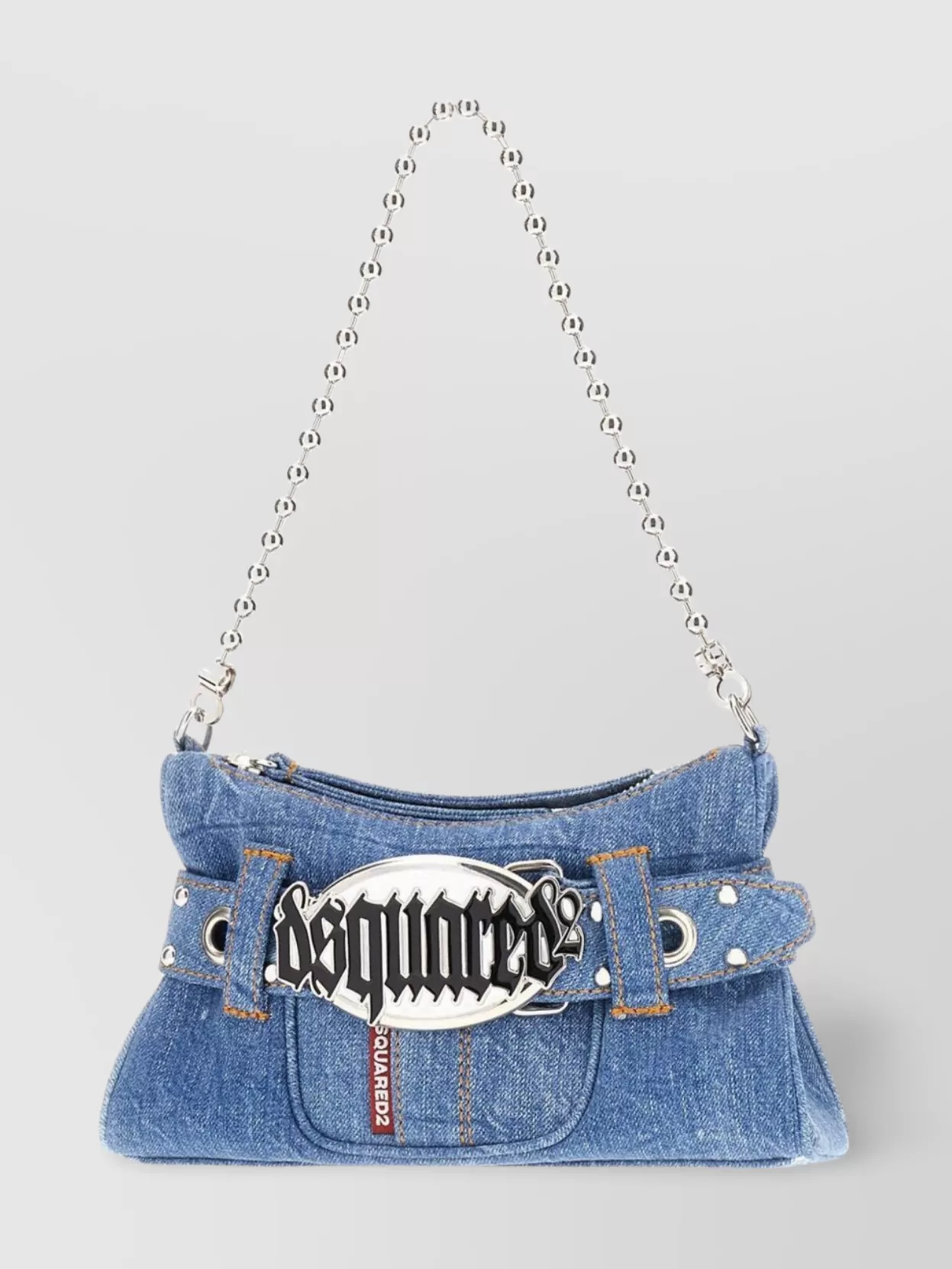 Dsquared2 Gothic Denim Shoulder Bag In Blue
