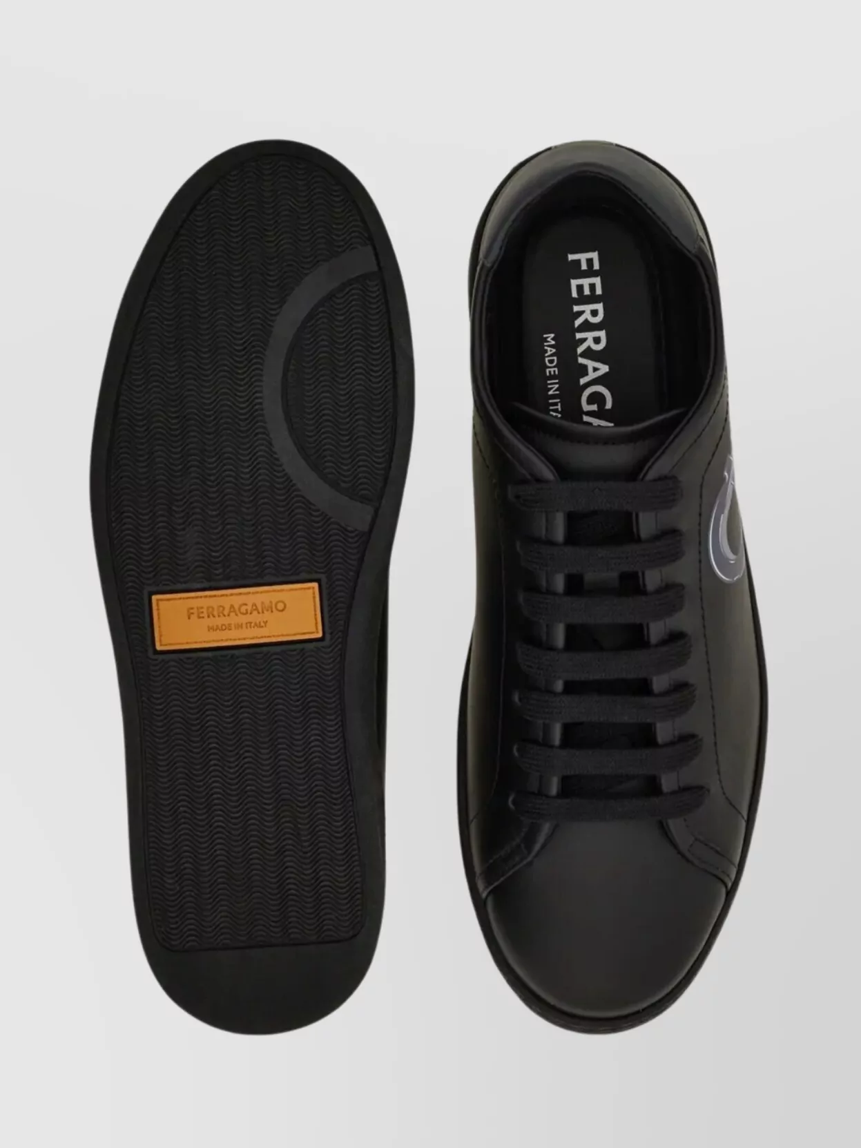 Ferragamo Gancini Double Flat Sole Sneakers