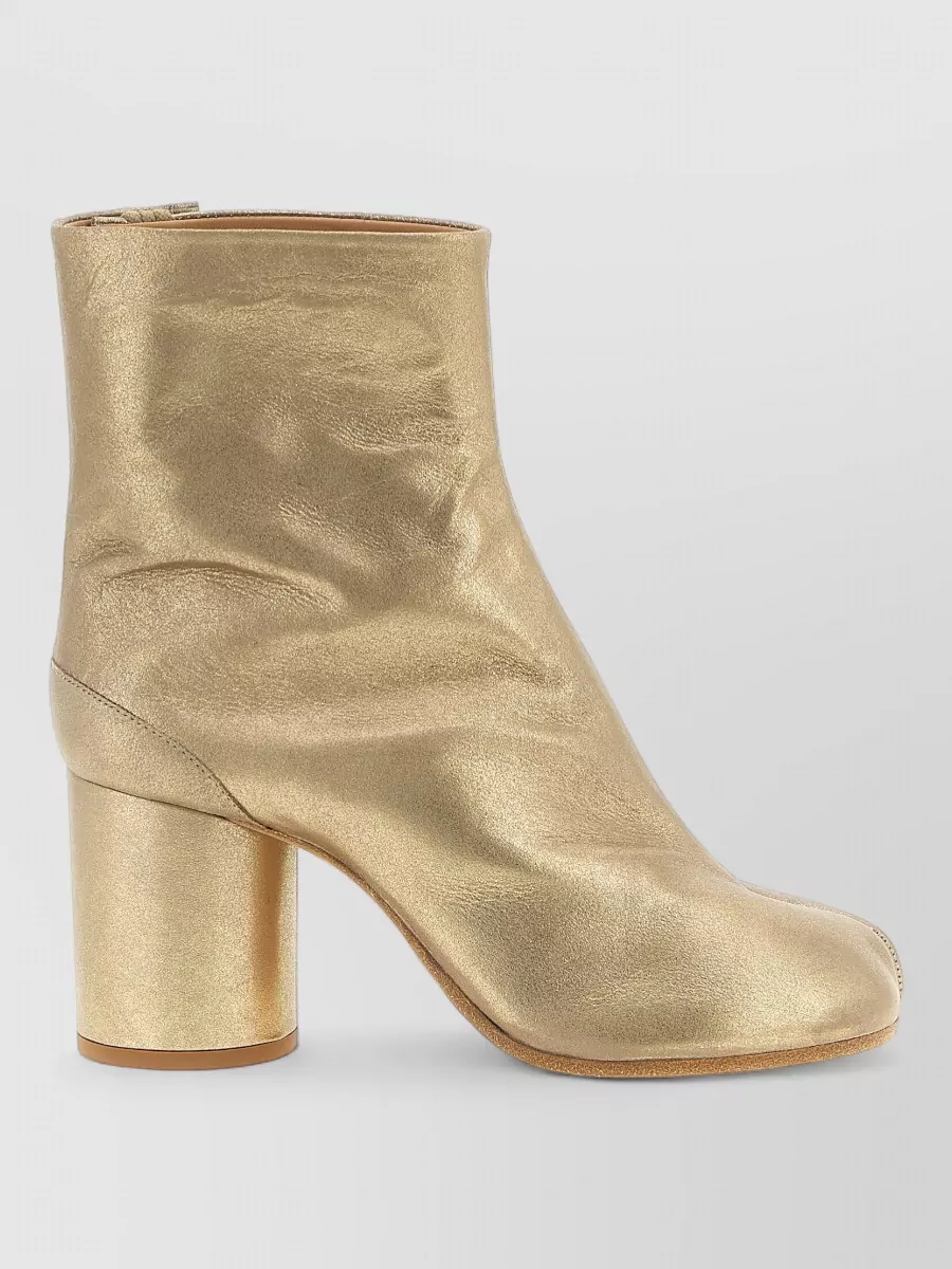 Maison Margiela leather metallic ankle boots
