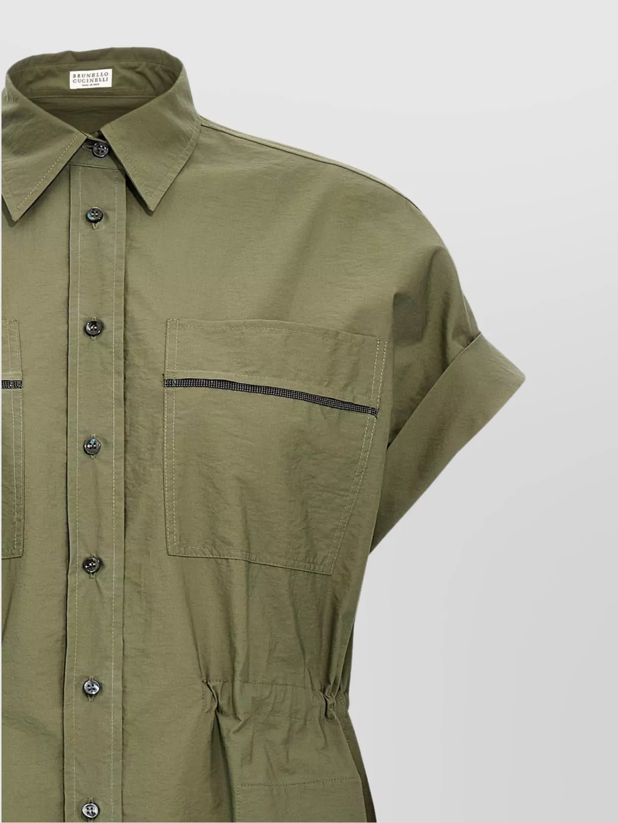 Brunello Cucinelli Shirt Dress With Short Sleeves And Pockets
