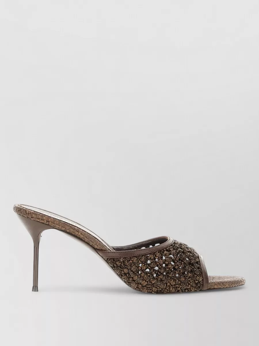 Paris Texas Raffia Mules