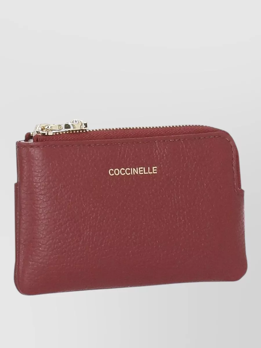 Coccinelle Leather Wallet Key Ring Pendant Detail