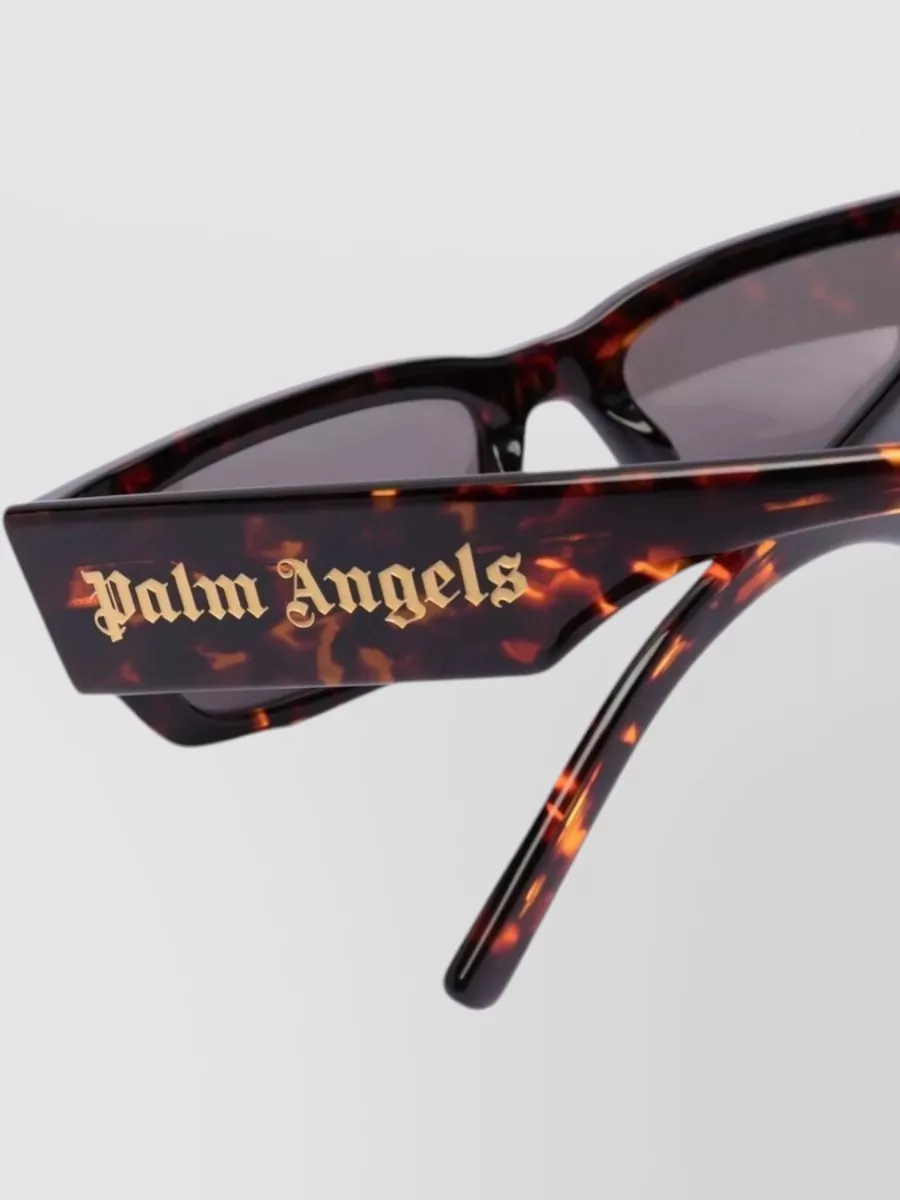 Palm Angels Rectangular Acetate Sunglasses Tortoiseshell Pattern