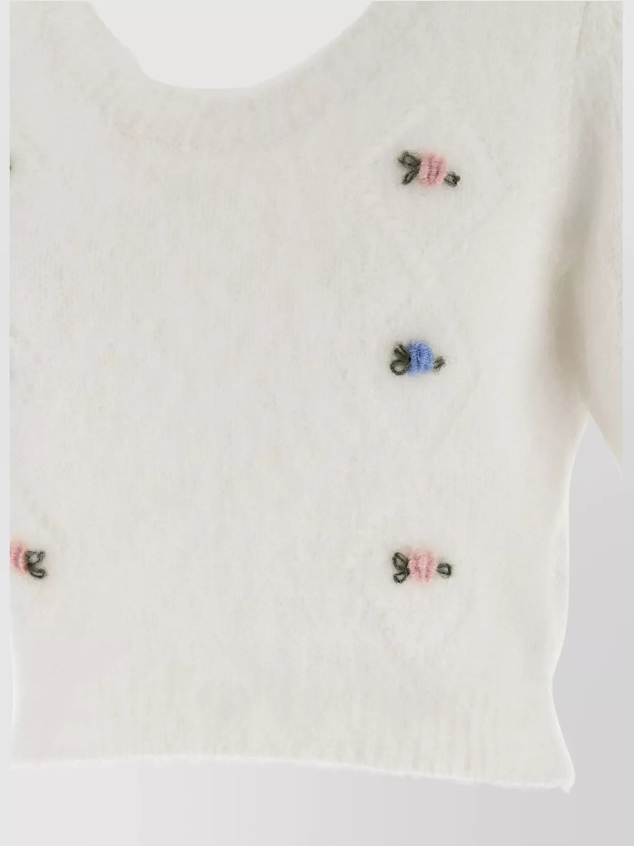 Alessandra Rich Short 'Carded Mohair' Sweater