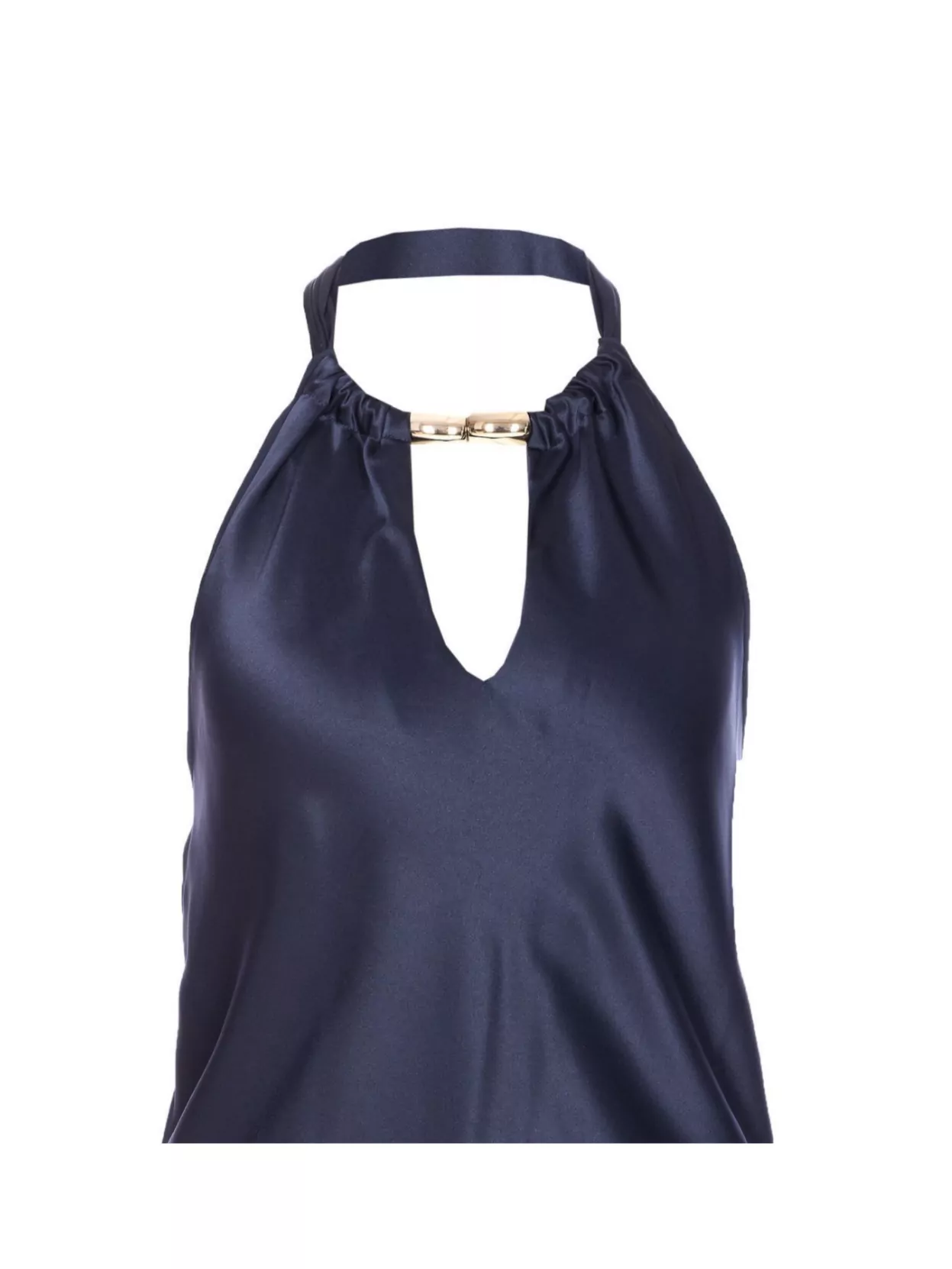 Pinko Asymmetrical Halter Neck Maxi Dress