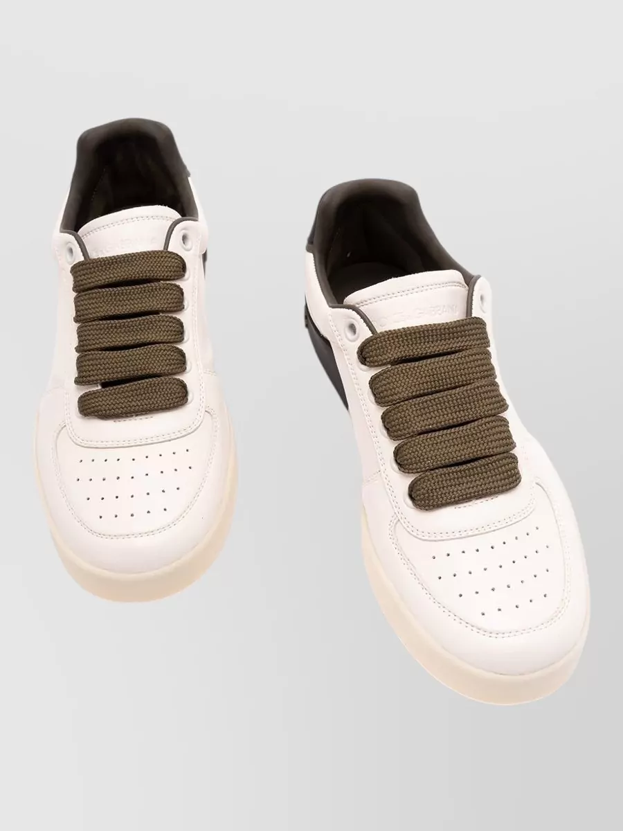 Dolce&Gabbana Portofino Sneakers Perforated Toe Logo Sole