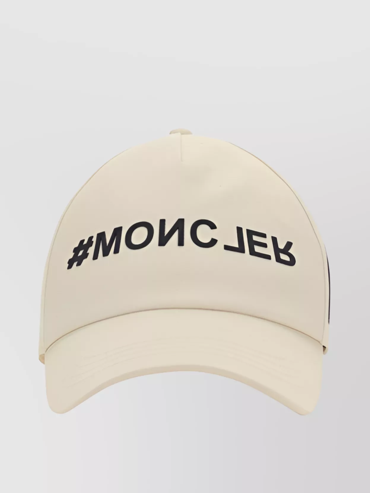 Moncler Cotton Baseball Cap Embroidered Detailing In Neutral