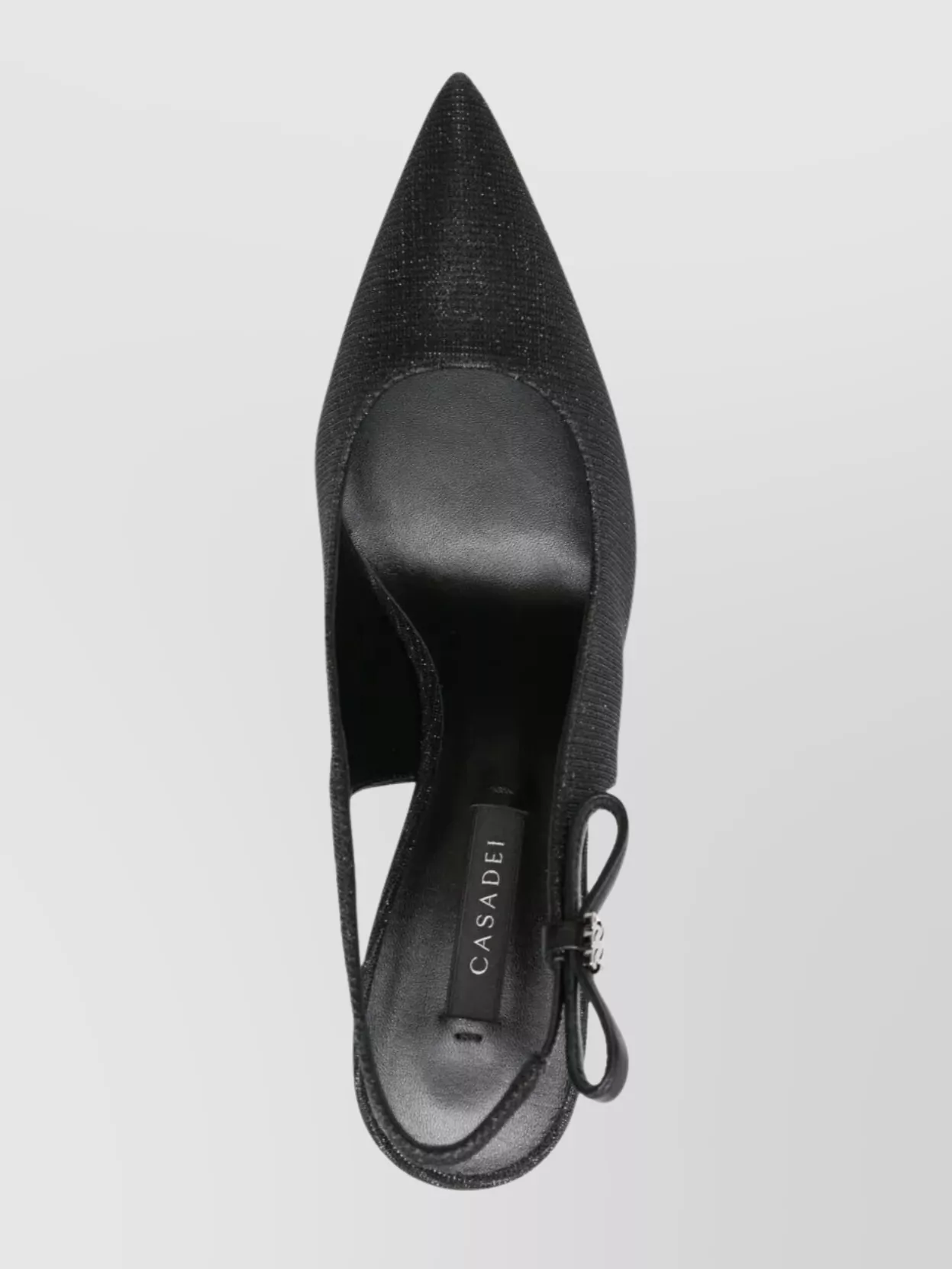 Casadei Chanel Triniton Slingback Pointed Toe Pumps In Black