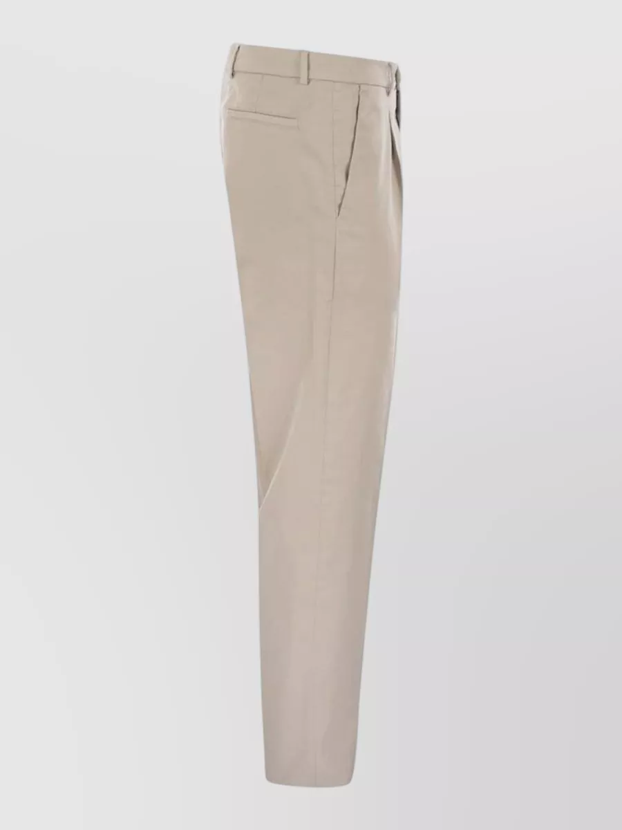 Brunello Cucinelli Cotton Mid-Rise Straight-Leg Tailored Trousers