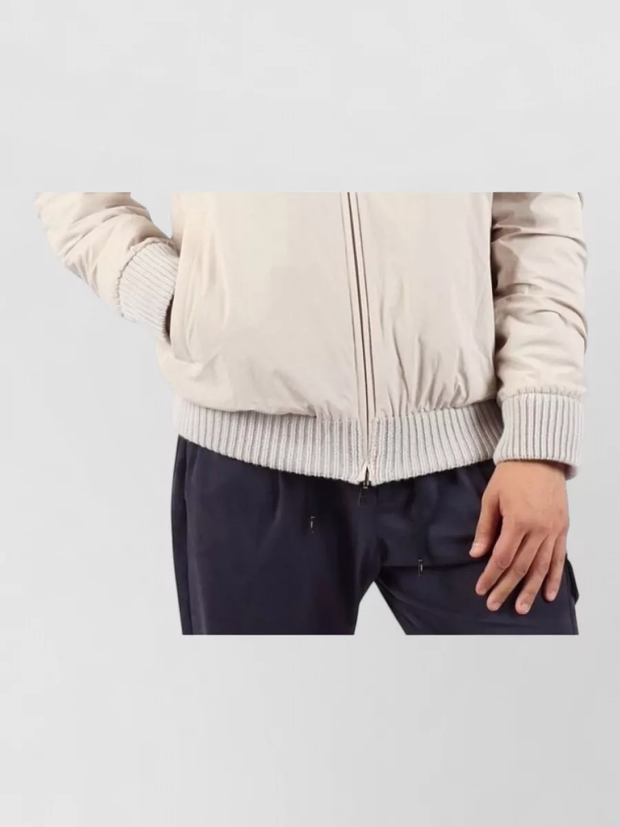 Herno Wool Hooded Bomber Jacket