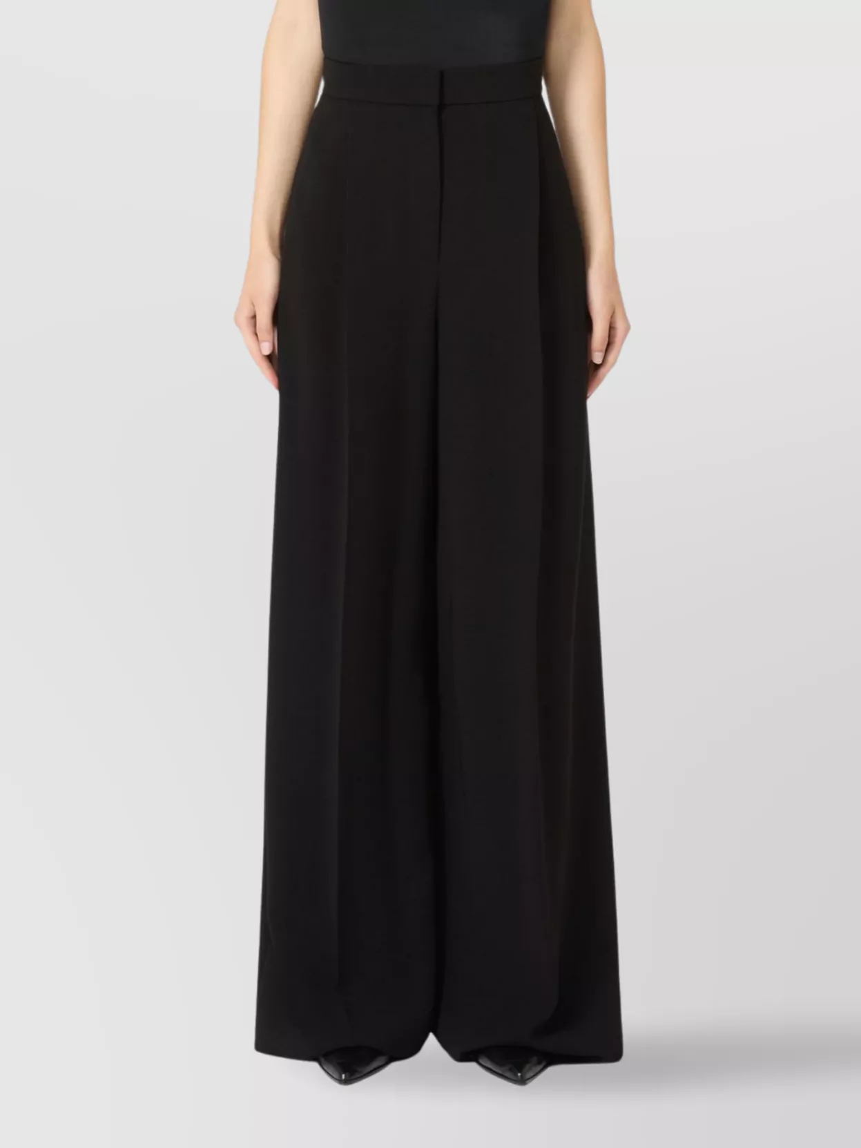 Max Mara High Waist Wide-Leg Trousers With Side Pockets