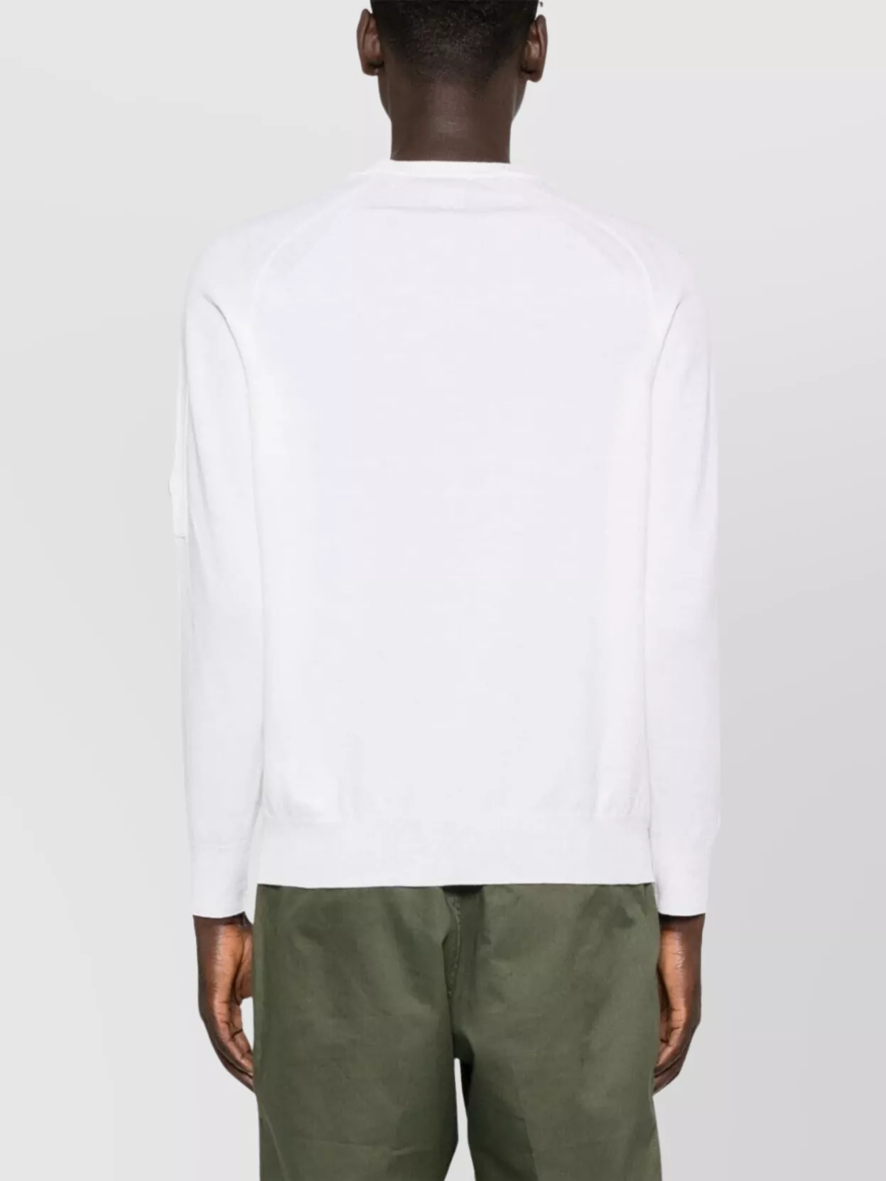 C.p. Company Crewneck Sweater With Arm Lens Detail