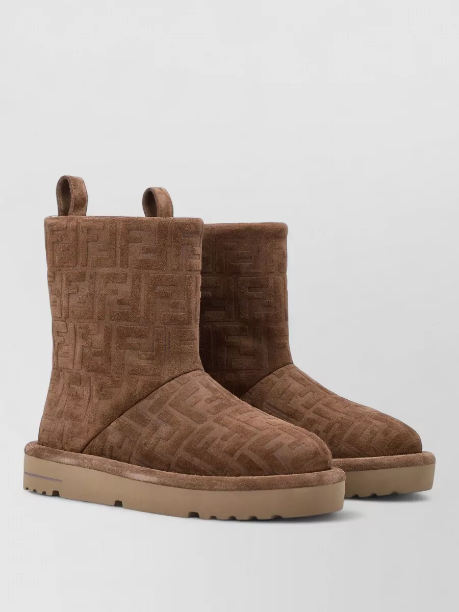 Fendi Chic Afternoon Chamois Ankle Boots