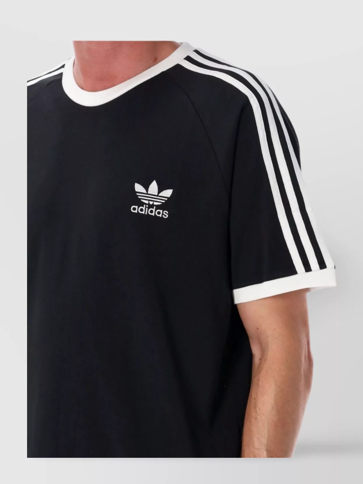 Adidas Originals Striped Detail Crew Neck T-Shirt
