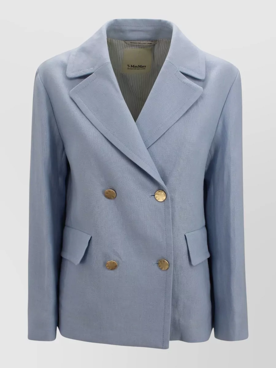 S Max Mara linen double-breasted jacket