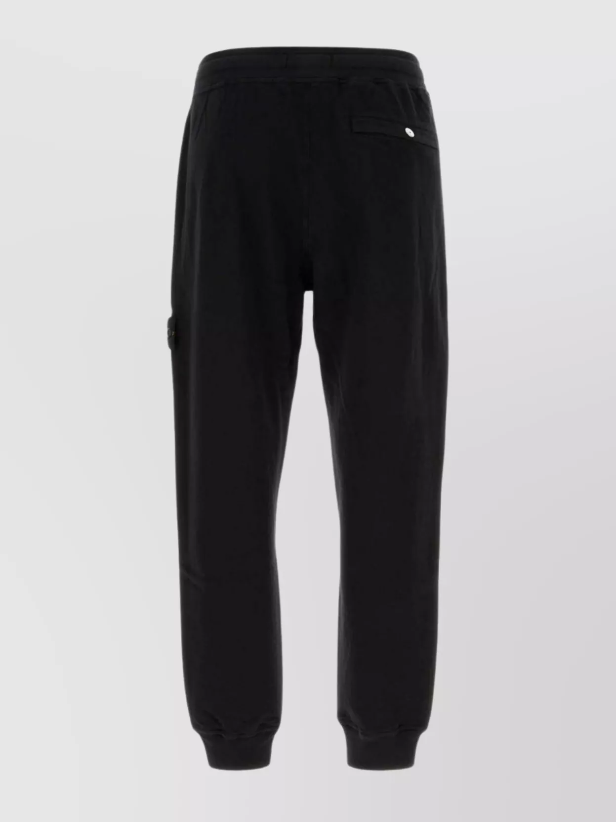 Stone Island Cotton Joggers With Cargo Pocket And Elastic Waistband In Black