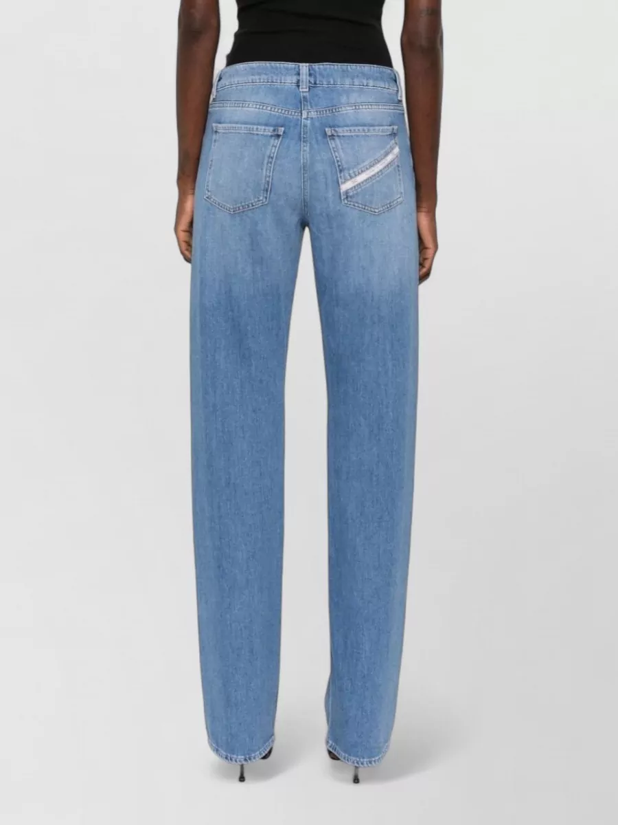 Elisabetta Franchi Straight Leg Trousers Belt Loops Five Pockets