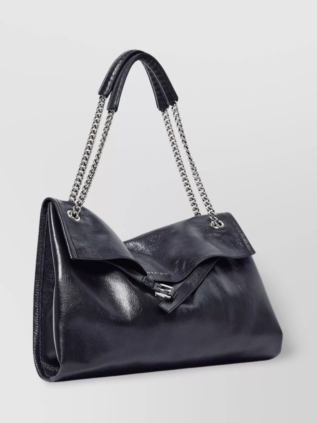 Orciani Leather Chain Strap Shoulder Bag