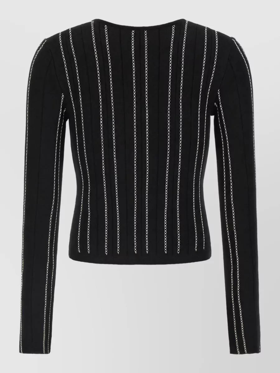 Elisabetta Franchi Cropped Slim-Fit Knit Jacket