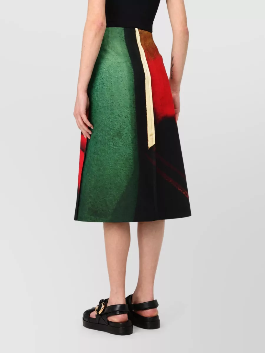 Jil Sander Cotton Midi A-Line Skirt