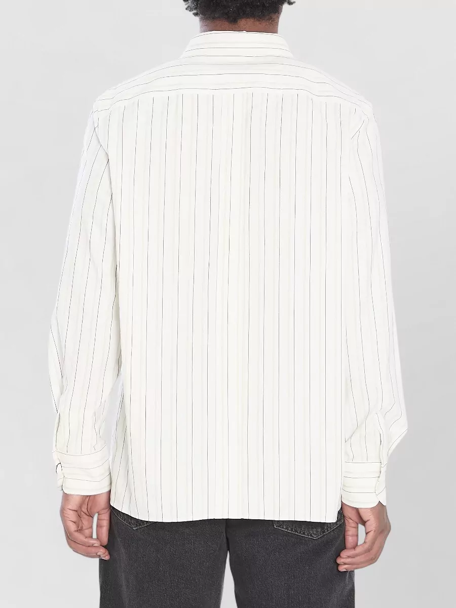 Saint Laurent Cassandre Cotton Shirt Striped Design