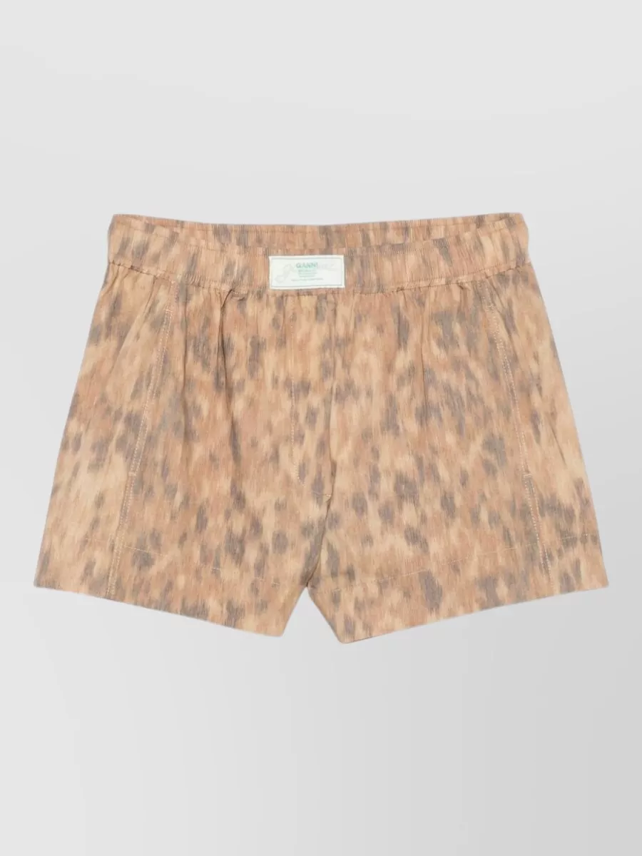 Ganni Printed Cropped Trousers