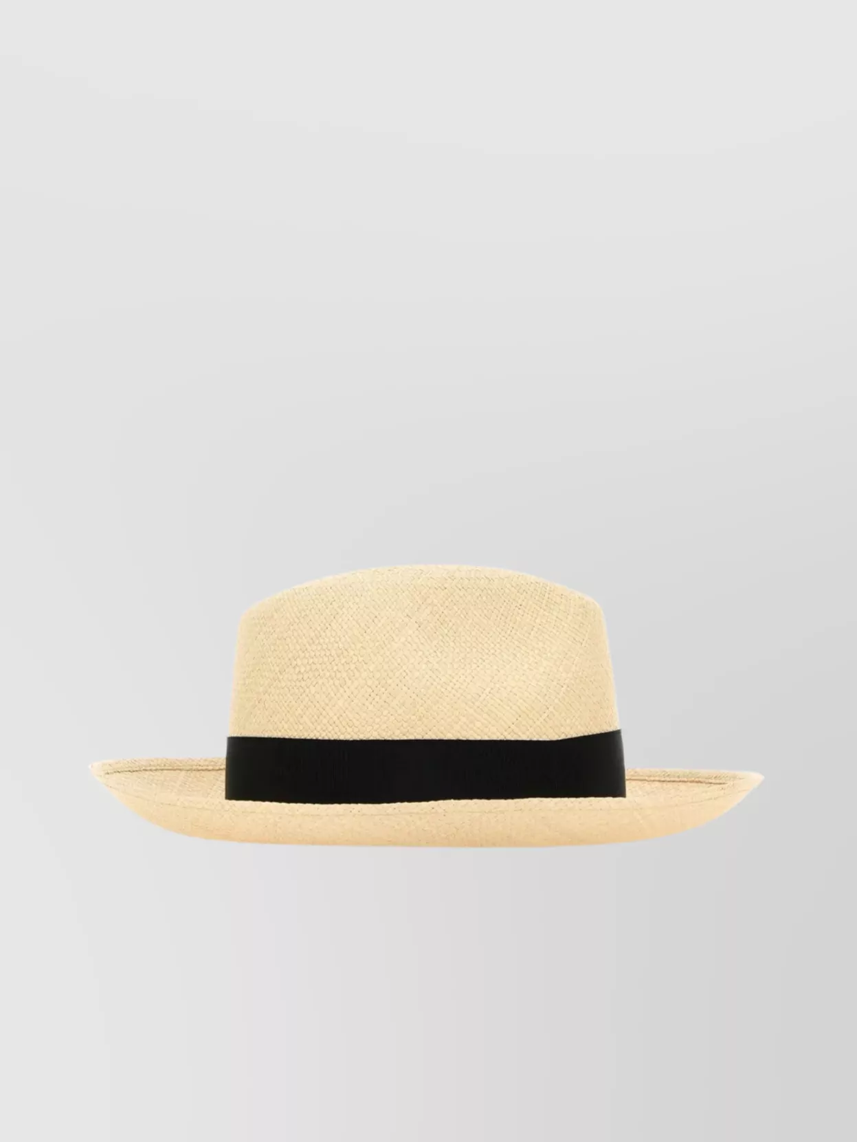 Shop Borsalino Ribbon Band Wide Brim Straw Hat