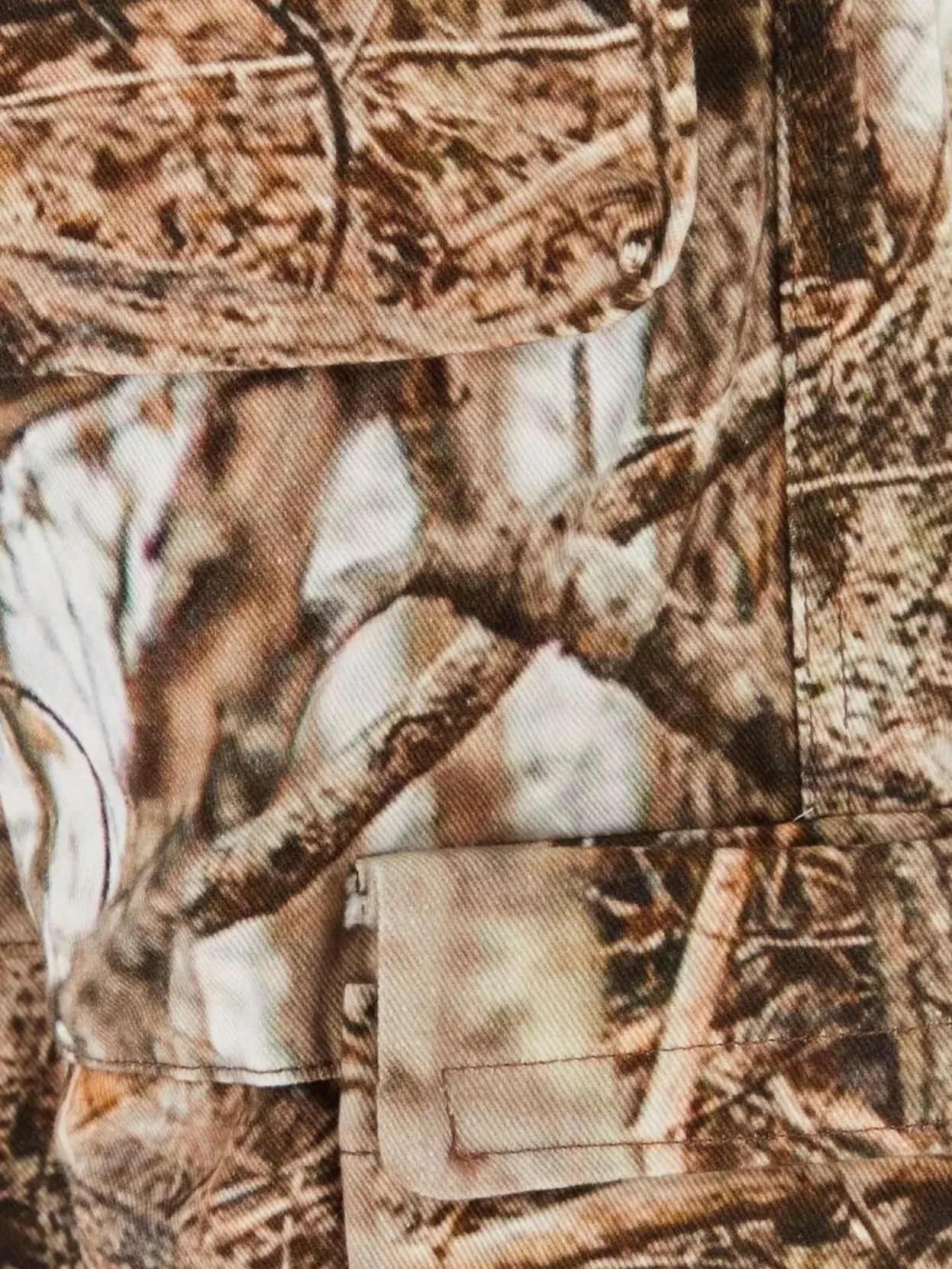 1989 Studio Cargo Jeans In Printed Cotton In Brown