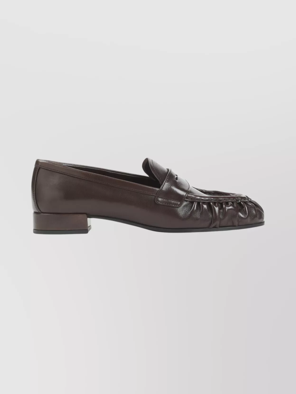 Prada Stylish Loafers Featuring Ruched Detailing