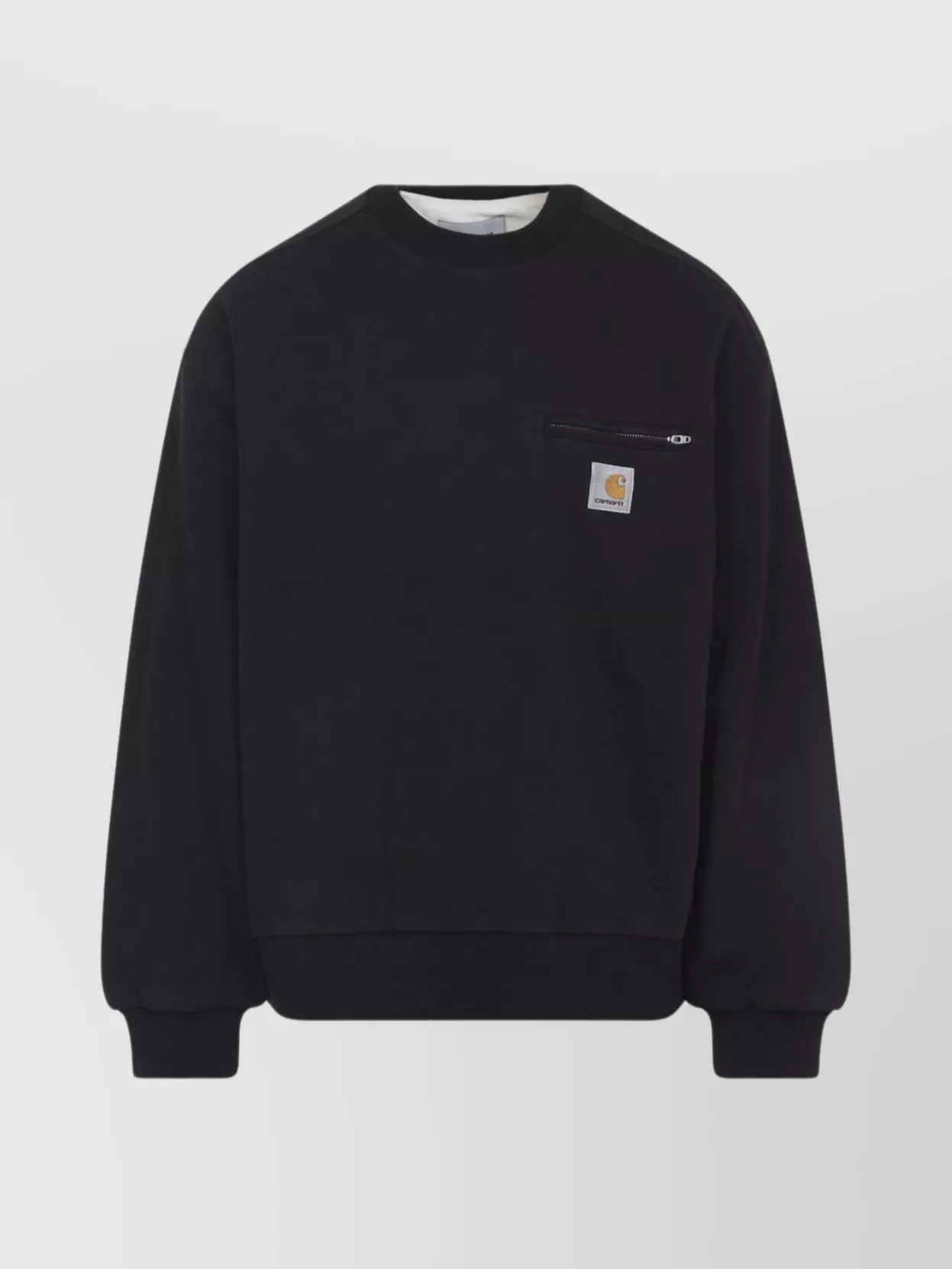 Carhartt Detroit Sweat Cotton Stone Washed Sweatshirts Black In Black