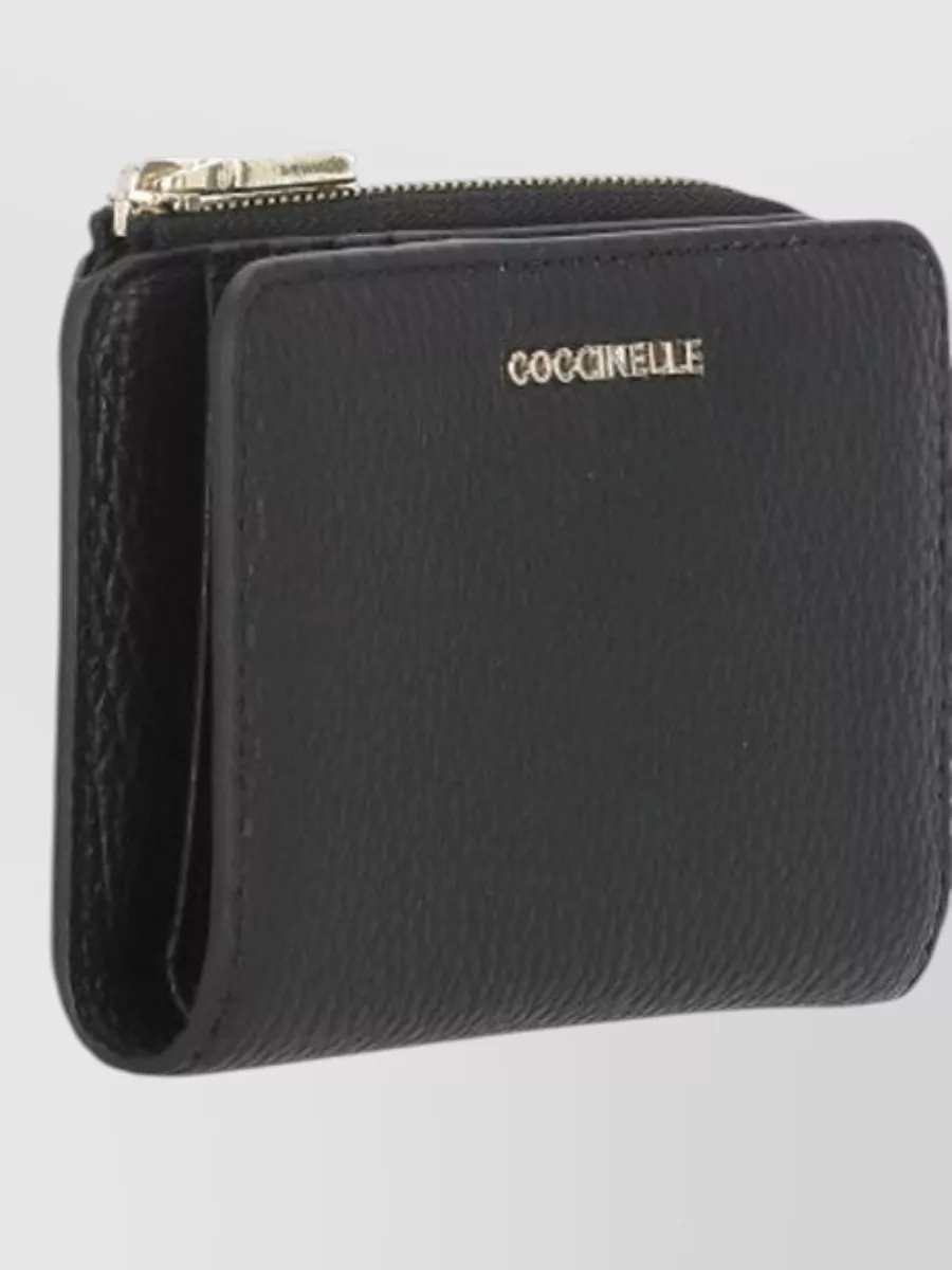 Coccinelle Textured Leather Compact Folding Cardholder