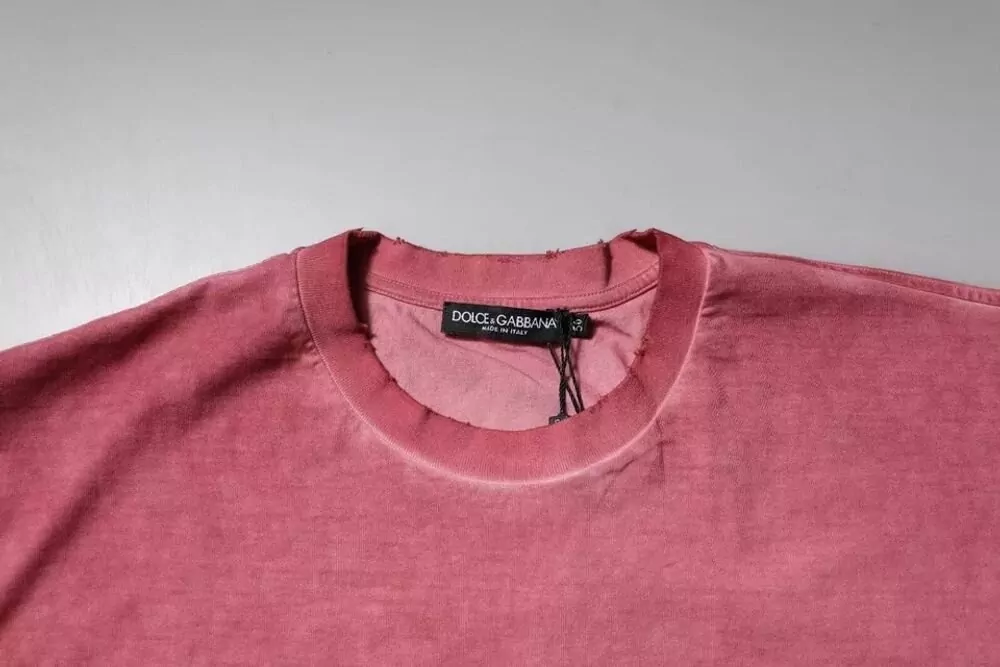 Dolce&Gabbana Logo Print Cotton Crew Neck T-Shirt