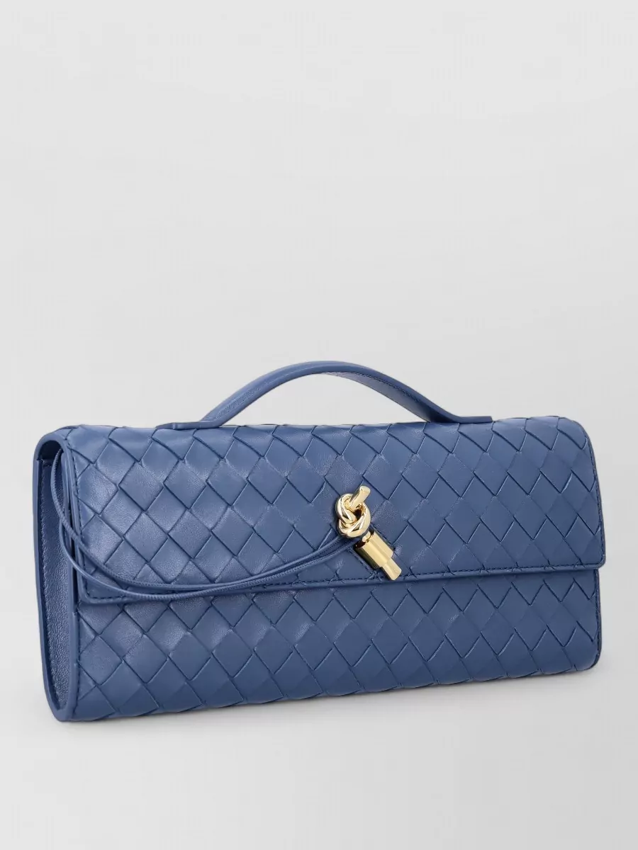 Bottega Veneta Andiamo Lamb Leather Clutch Bag