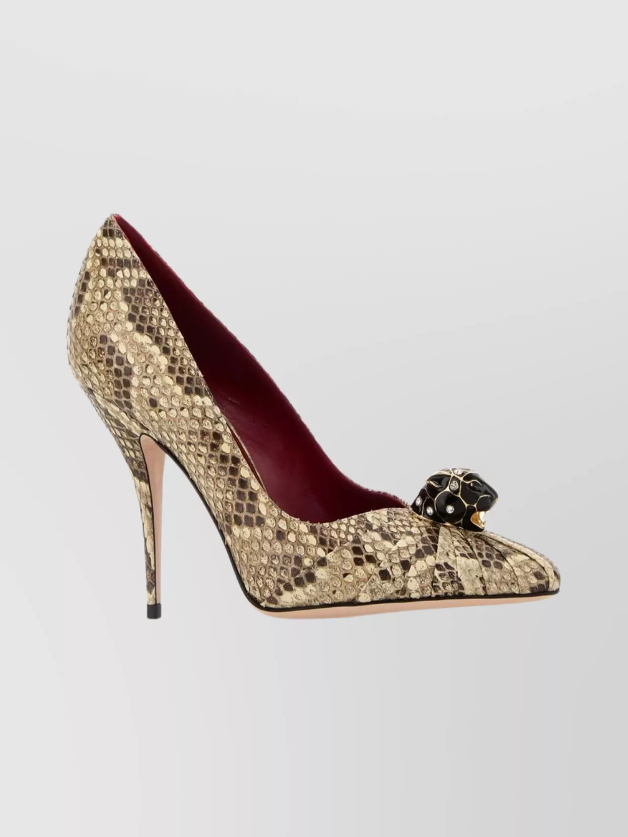 Valentino Stylish Leather Stiletto Pumps Decorative Embellishments In Multi