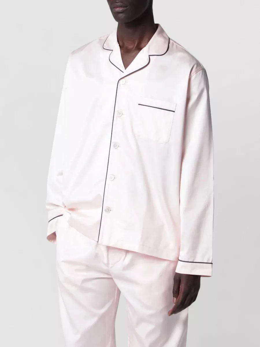 Tekla cotton pajama shirt