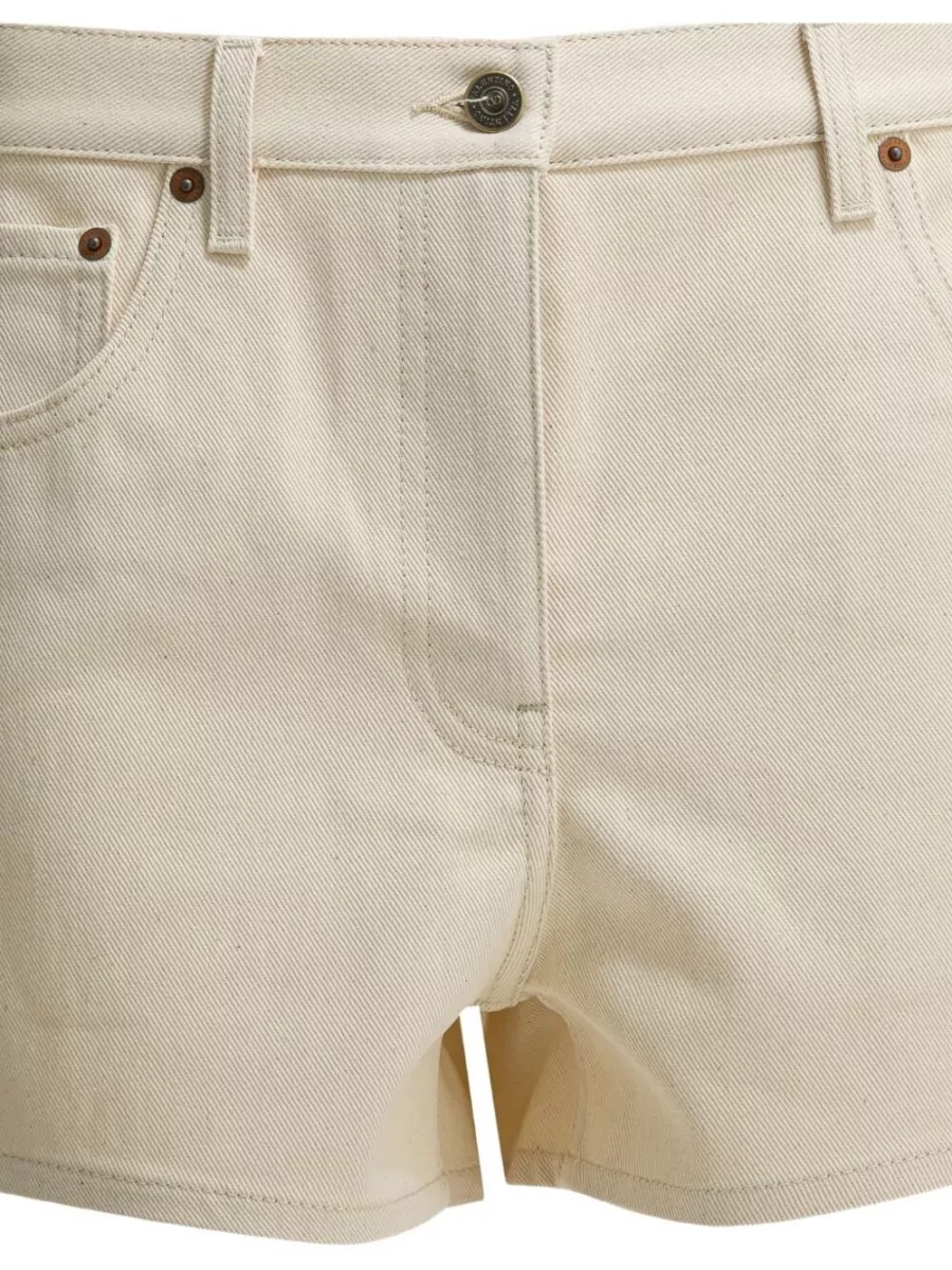 Valentino Garavani Silk Blend Tailored Shorts Belt Loops Pockets
