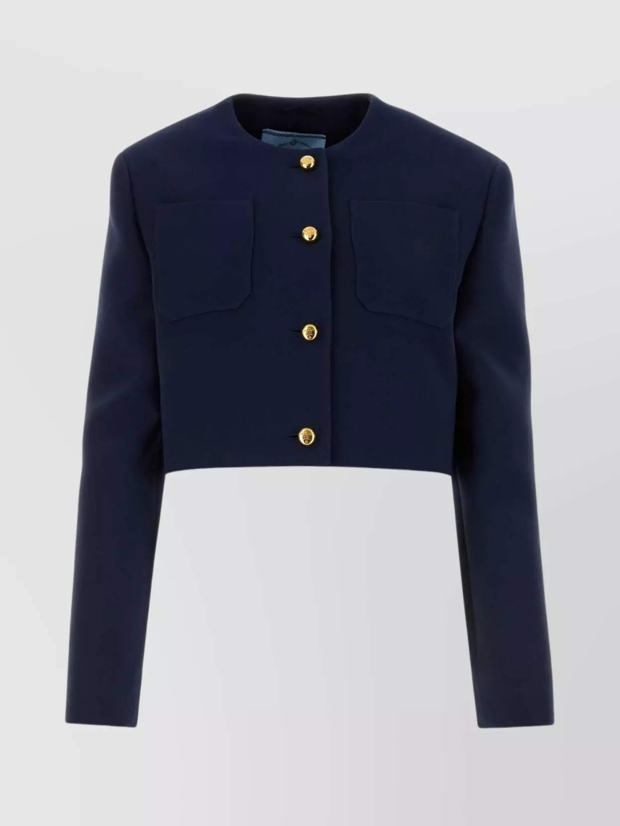 Shop Prada Tailored Wool Blend Jacket In Blue