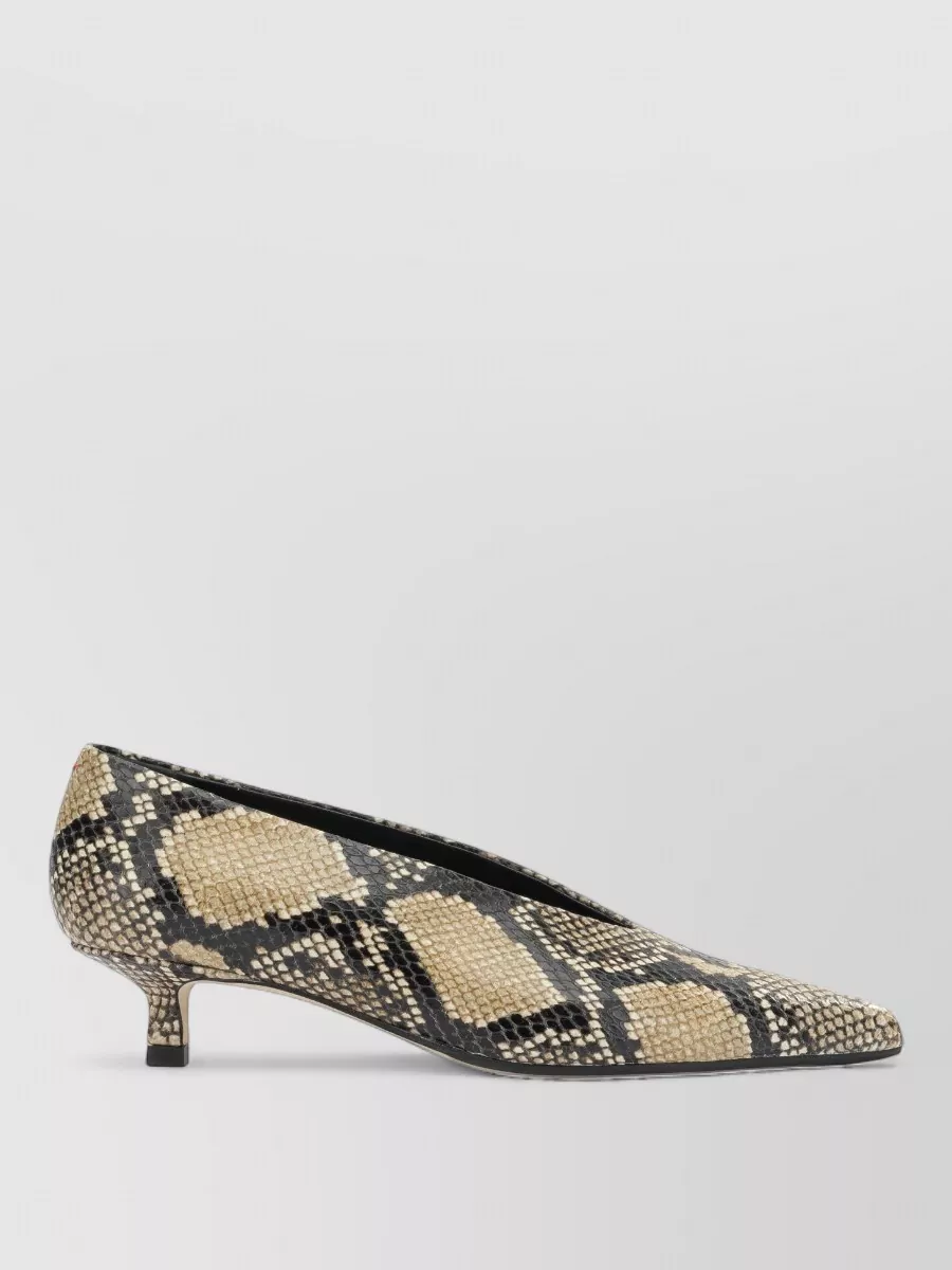 Aeyde Snake-Print Calf Leather Pumps
