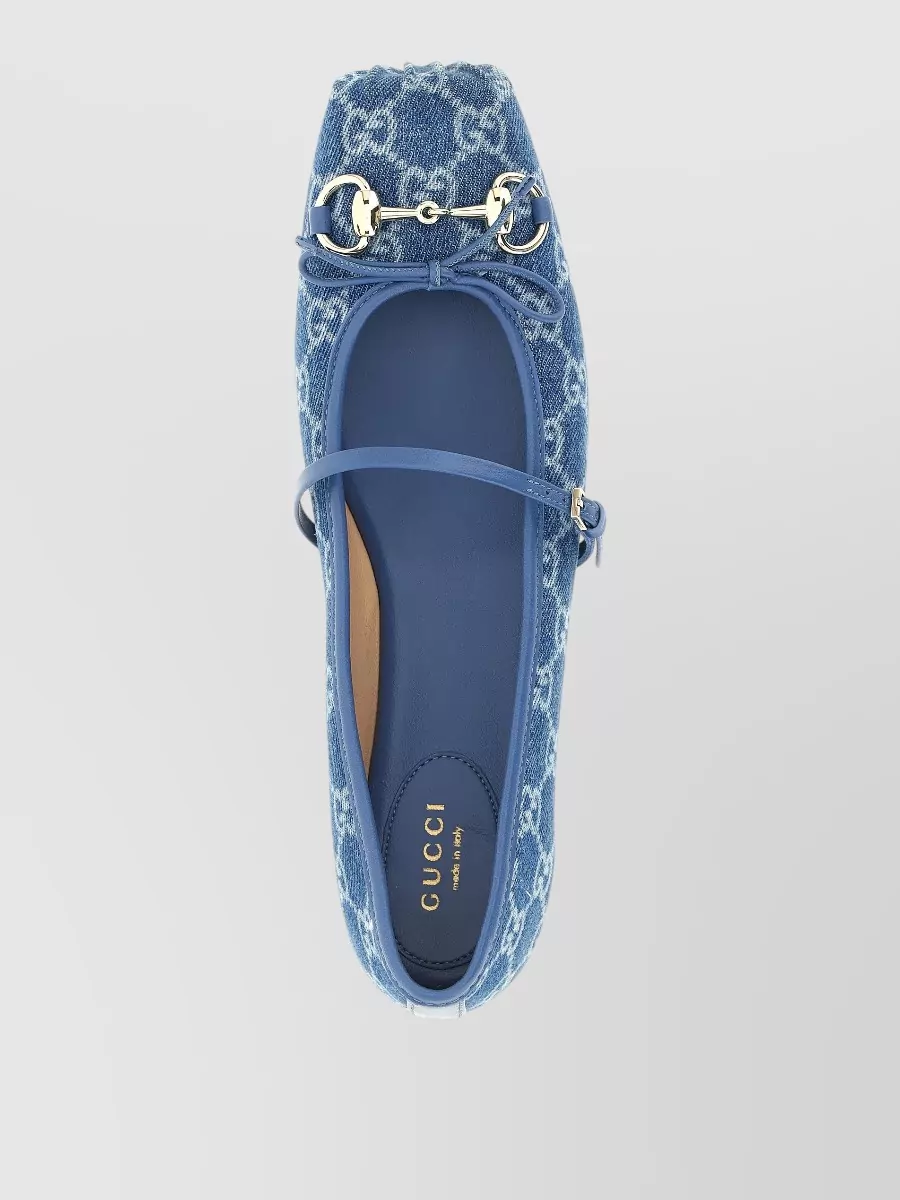Gucci Denim Ballerina Flats