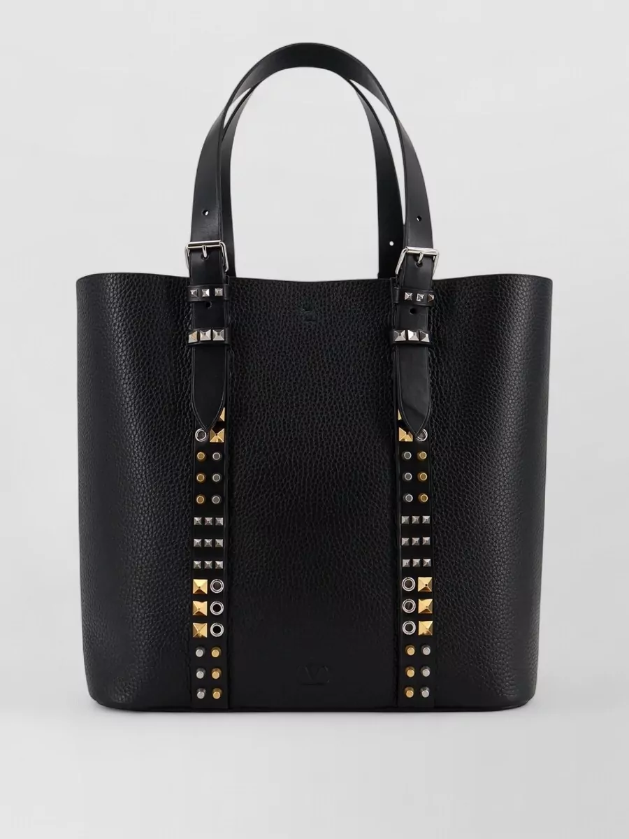 Valentino Garavani calf leather rockstud medium tote bag