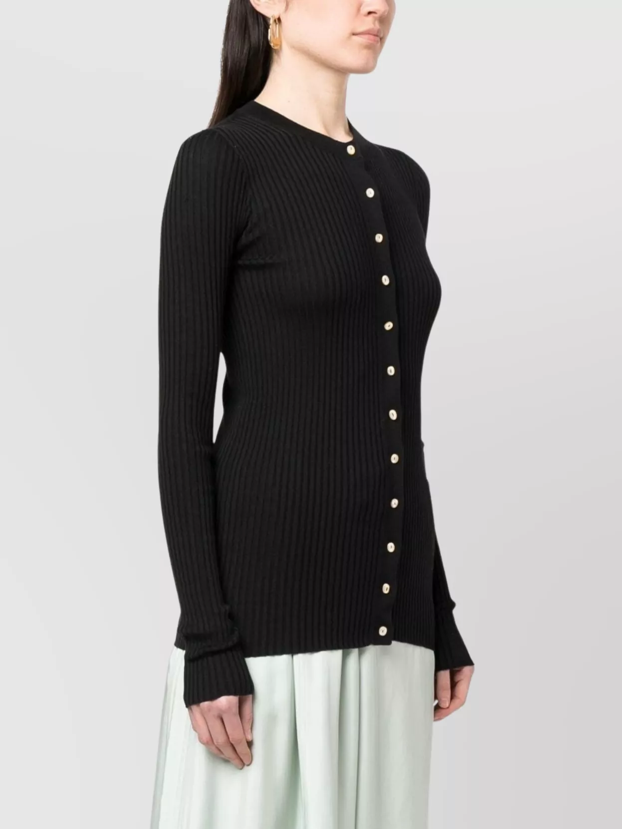 Jil Sander Knitwear Crew Neck Ribbed Texture Long Sleeves