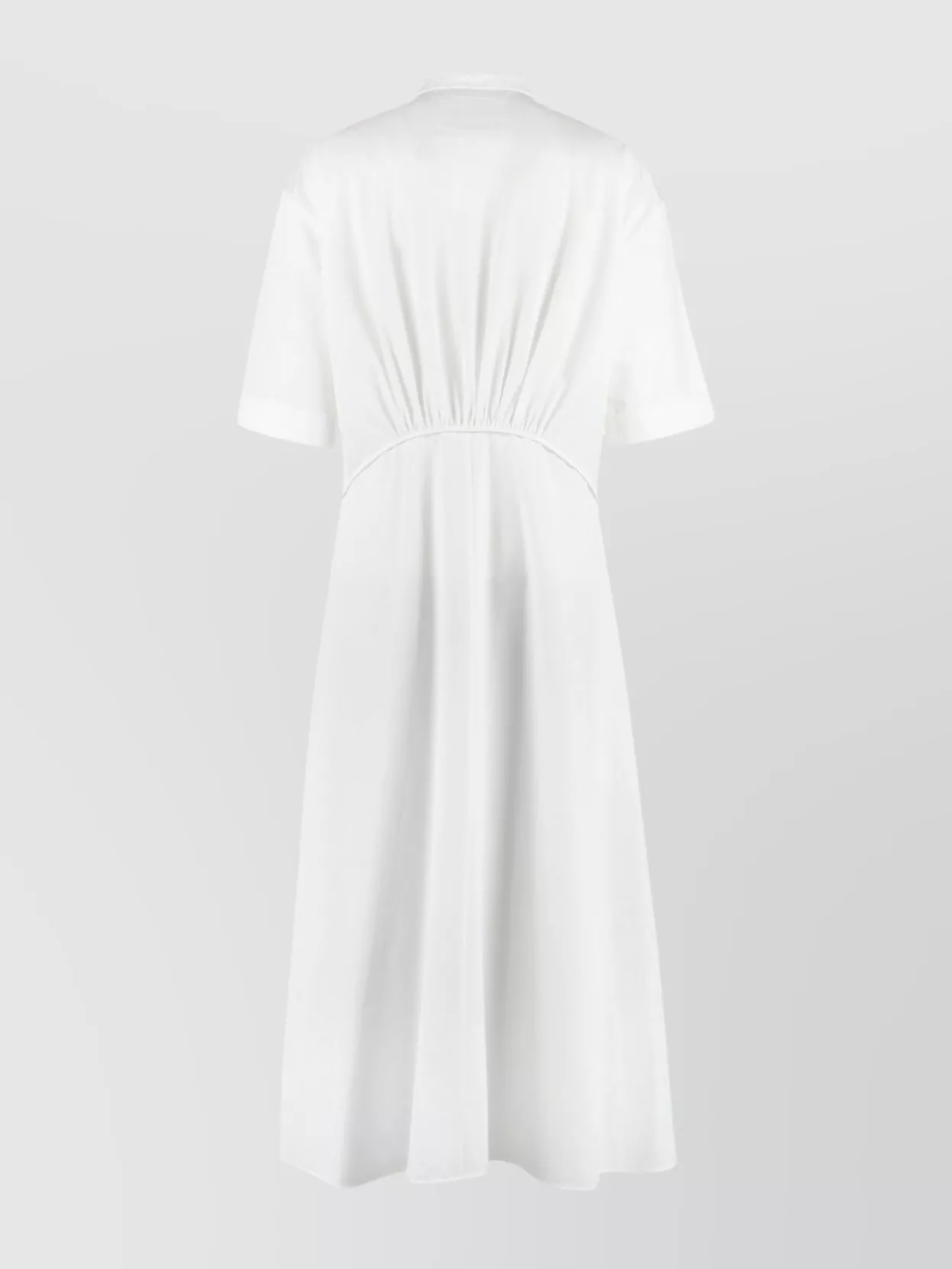 Jil Sander Cotton Shirt Dress Cuffed Sleeves