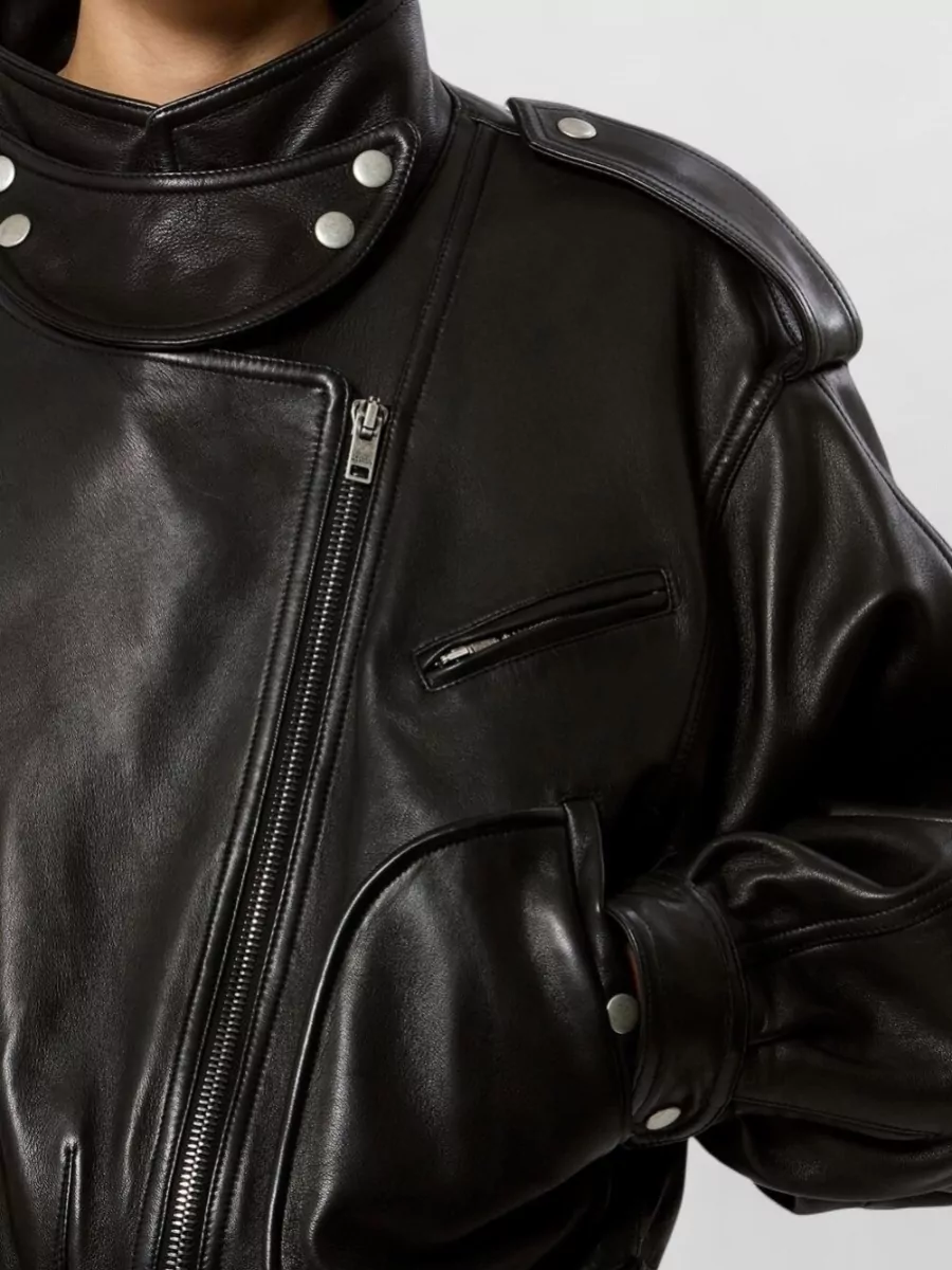 Isabel Marant Lamb Leather Belted Jacket