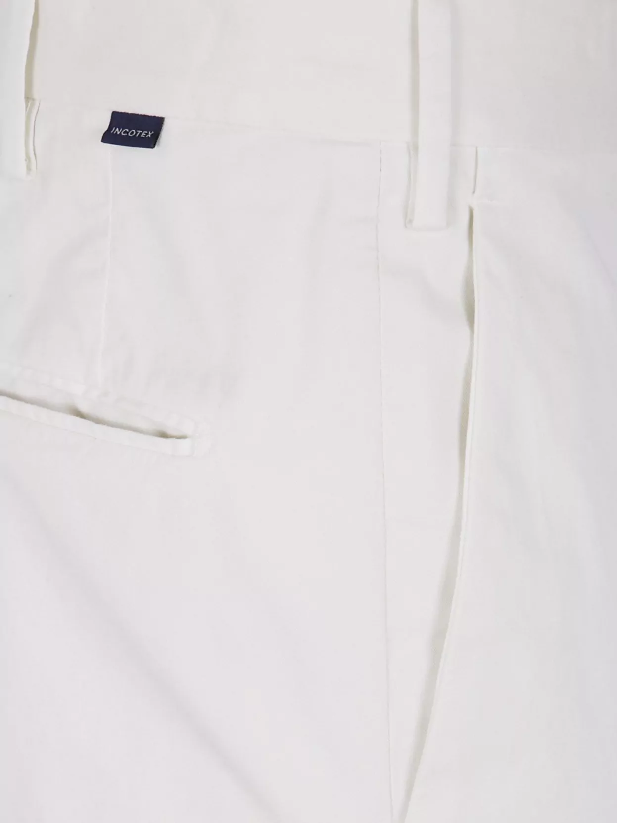 Incotex Tailored Slim Fit Trousers In White